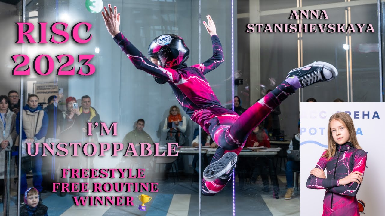 Russian Indoor skydiving championship 2023. Anna's winning free routine.
