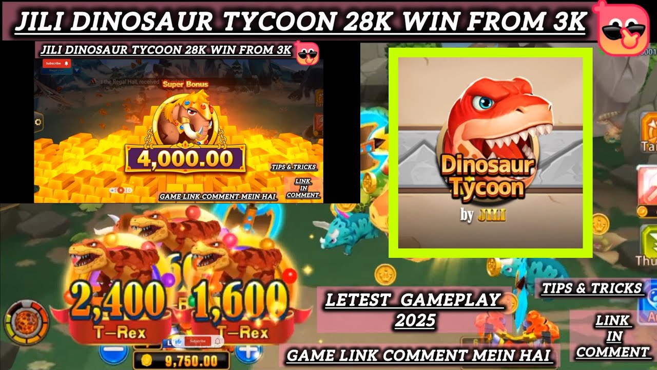 Jili Dinosaur  Tycoon tips and tricks // 28k from 3k //#jili #fishinggame #damangames #games 