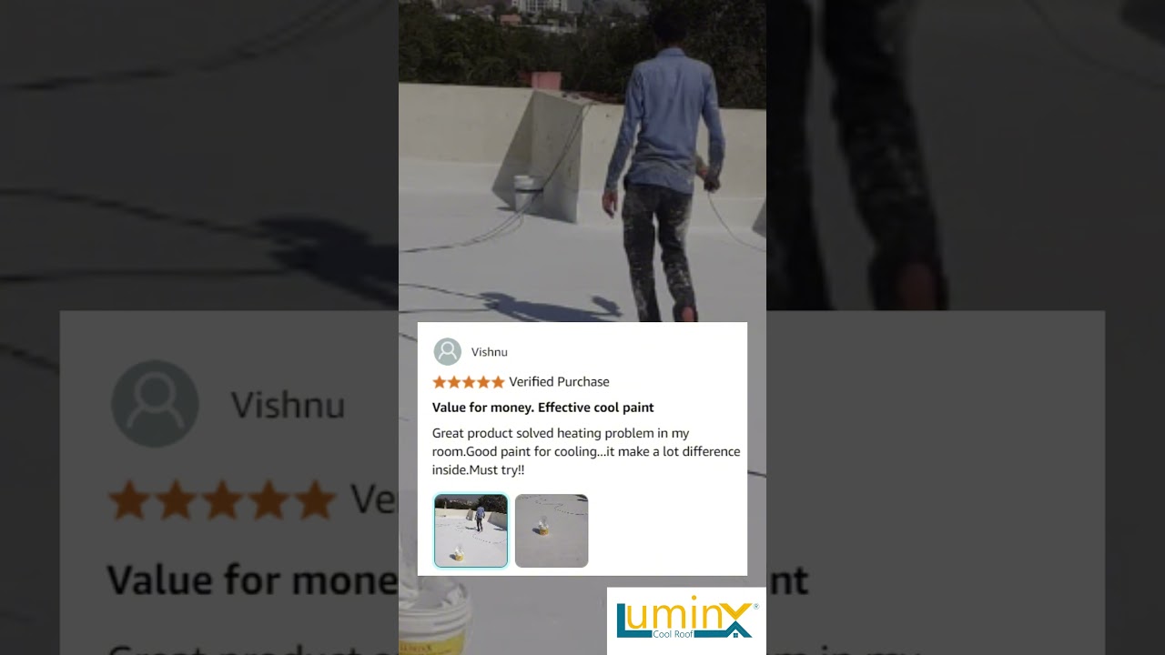 Beat the heat with LuminX: Cool Roof Paint 💯✨#shorts #reviews #amazon