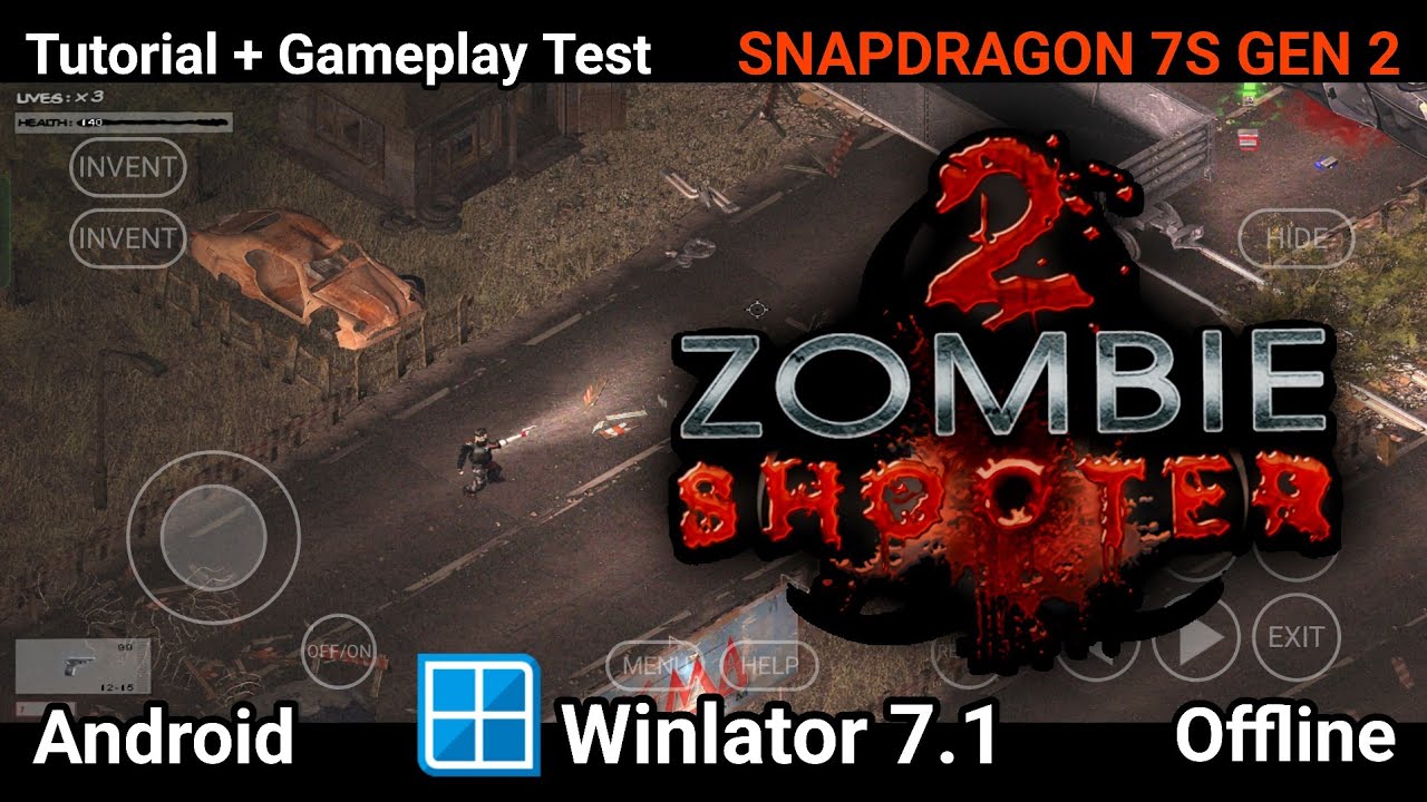 Zombie Shooter 2 Gameplay Test | Winlator 7.1 (Windows Emulator) Android | Snapdragon 7s Gen 2