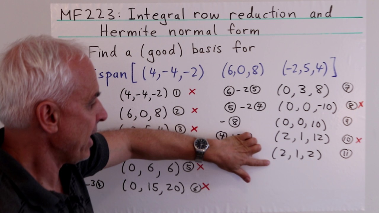Integral row reduction + Hermite normal form|Abstract Algebra Math Foundations 223 | NJ Wildberger