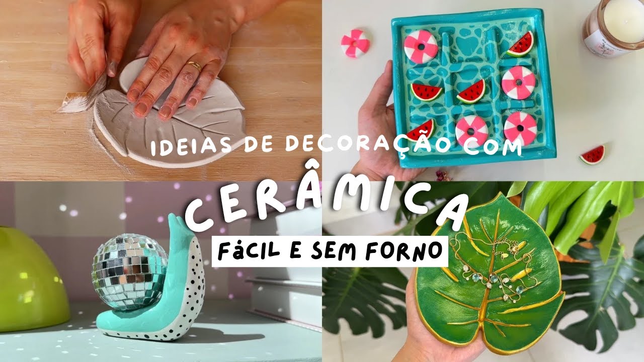Fiz decoração com cerâmica SEM FORNO e me apaixonei!