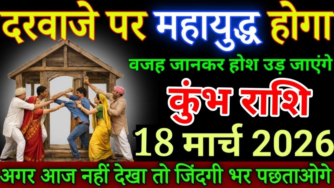 कुंभ राशि दरवाजे पर महायुद्ध होगा 18 मार्च 2026 से पसीने छूटने लगेगे सुनकर/#kumbhrashi