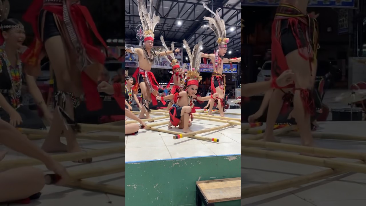 Murut Magunatip bamboo dance performance in 