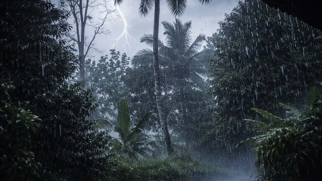 Засыпайте за 3 минуты | Сильный дождь на крыше фермерского дома 🌧️