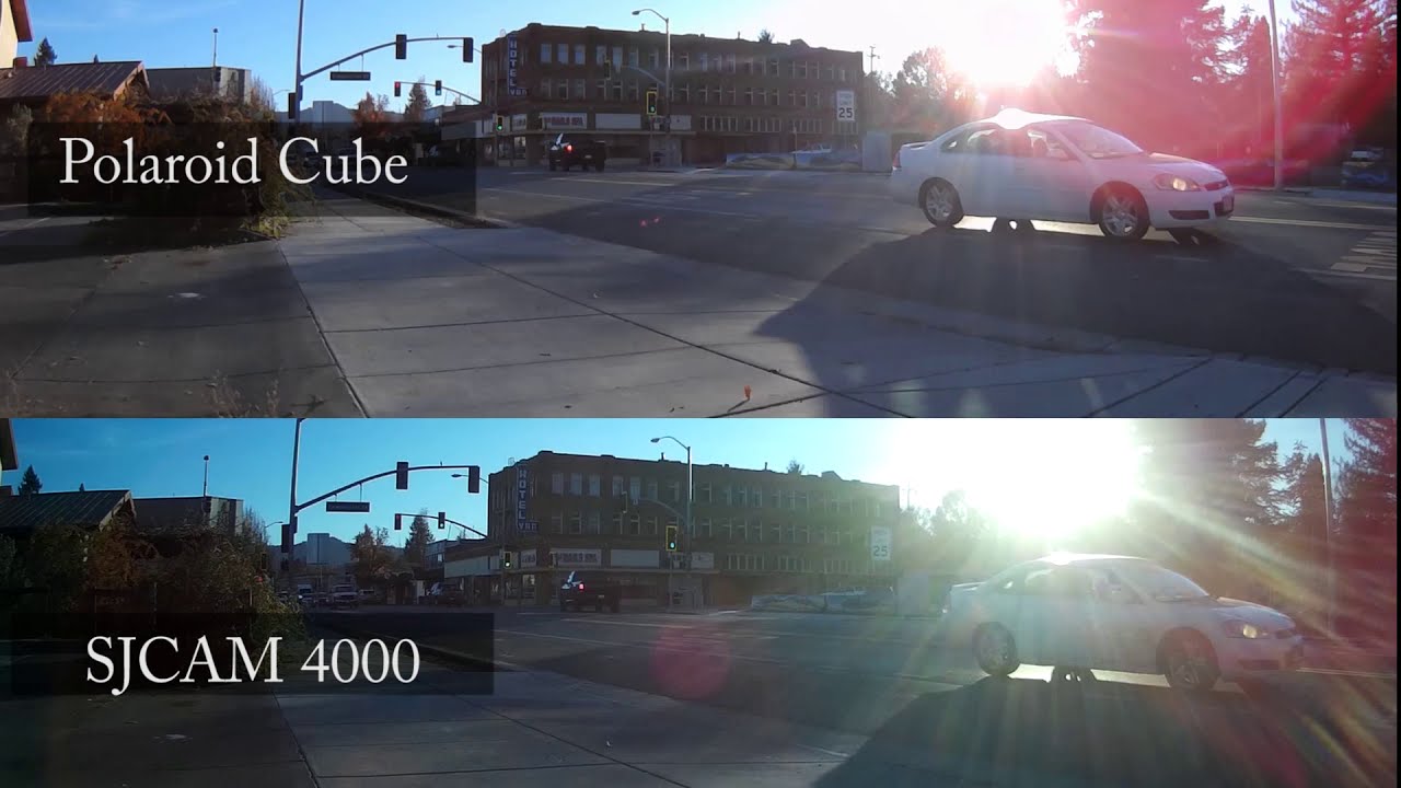 Polaroid Cube vs SJCAM SJ4000 Wide Angle Lens Comparison test.