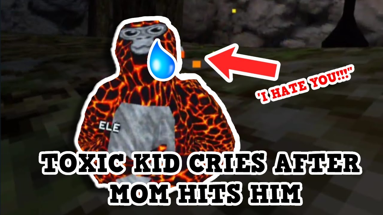 TOXIC KID CRIES in Gorilla Tag after being hit by his mom *FUNNY*