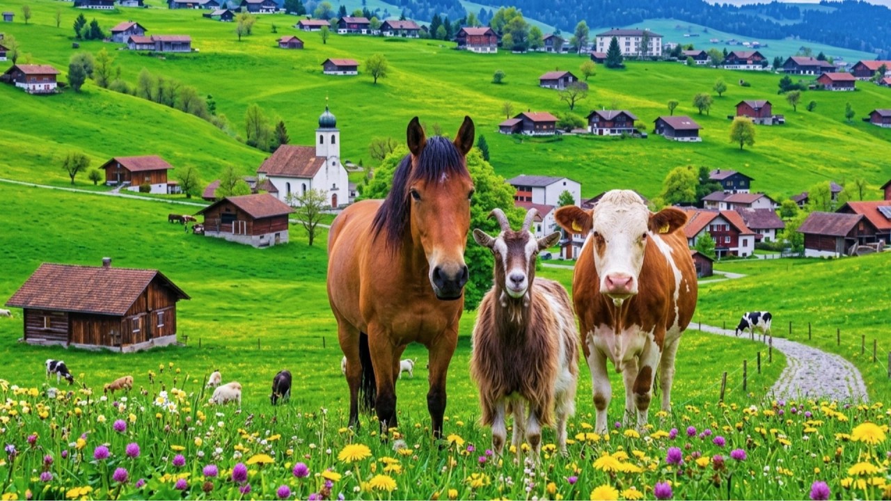 🌿 Spring Walk Through Swiss Villages &ndash; Peaceful Nature Experience in Switzerland 🇨🇭✨ 4K