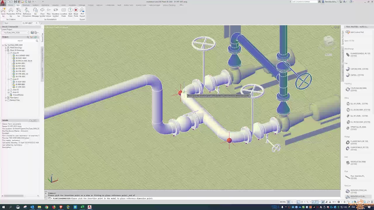 Plant3D Isometrics Week - Part 2: Reference Dimensions