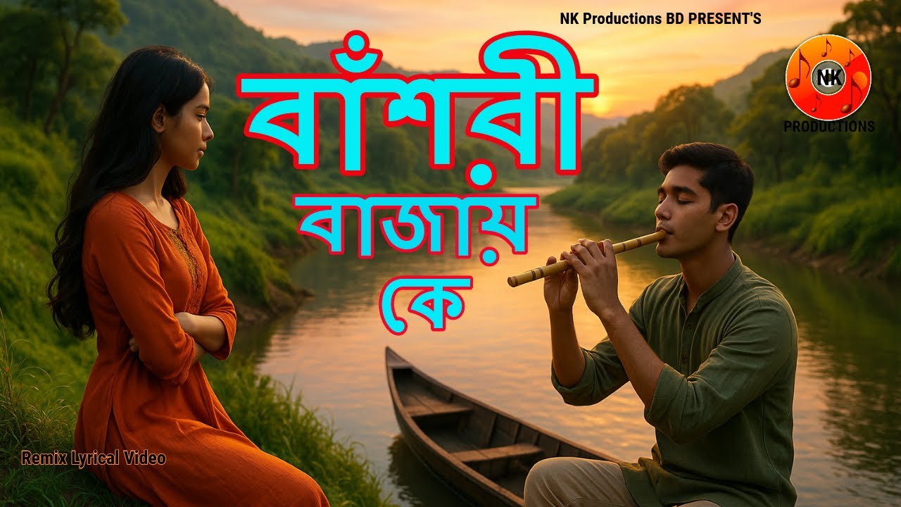 বাঁশরী বাজায় কে ll Bashori Bajaye ke ll Bangla New Song ll Remix Video ll NK Productions BD