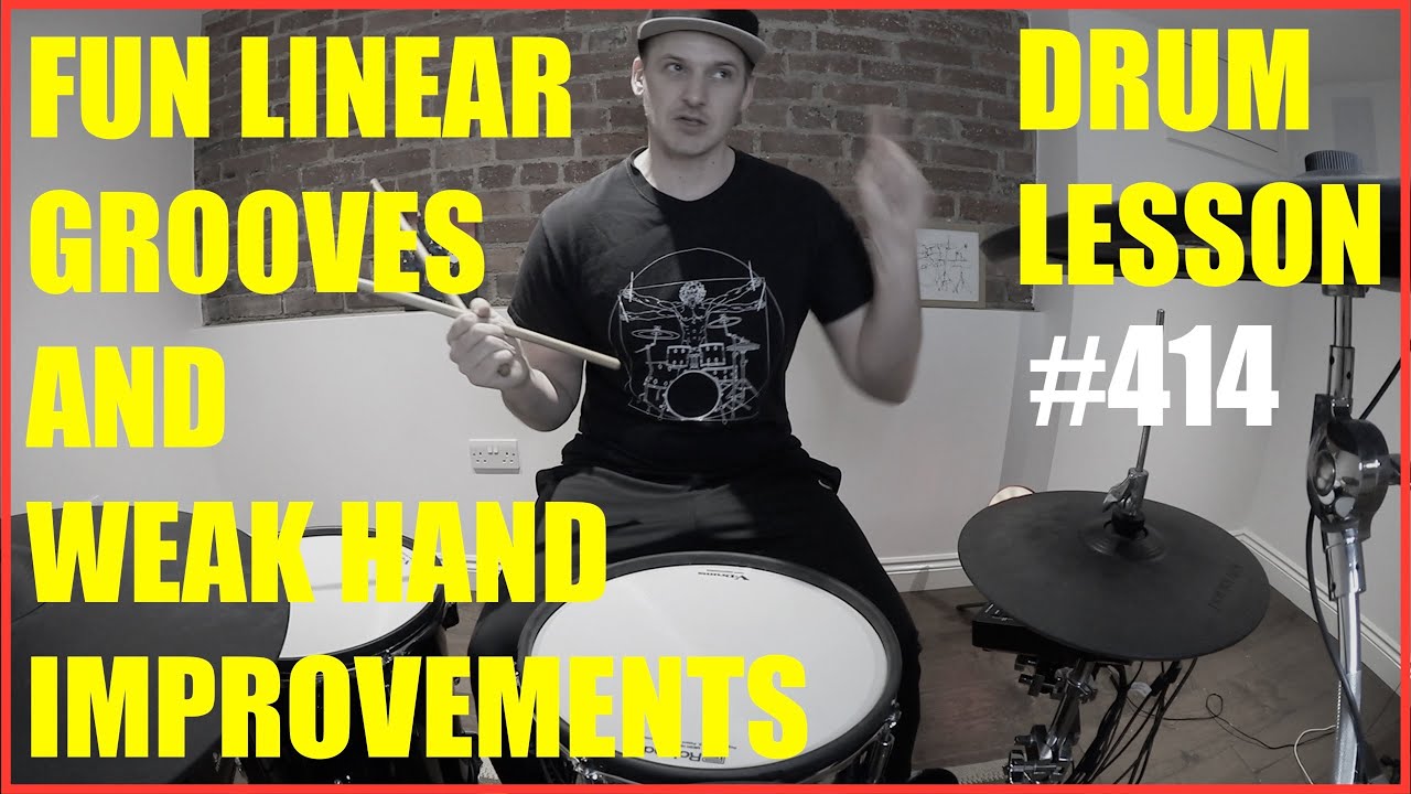 Fun Linear Grooves & Weak Hand Improvements - Drum Lesson 