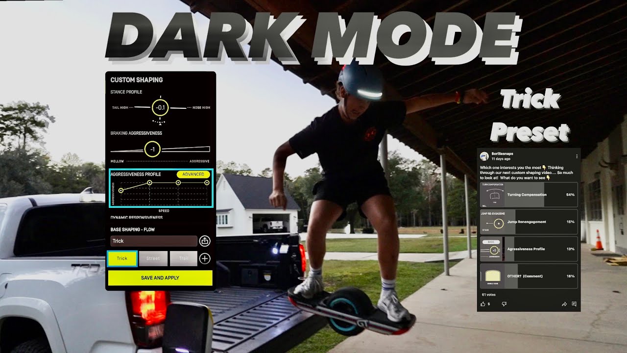 Use THIS CUSTOM SHAPING Trick Preset 3.0- Onewheel GT