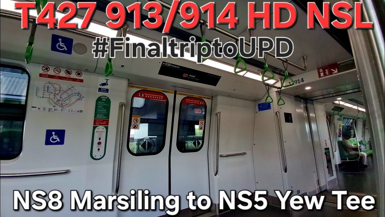 [SMRT] (Half Day Service) Alstom Movia R151 913/914 from Marsiling - Yew Tee (》NS1/EW24 Jurong East)