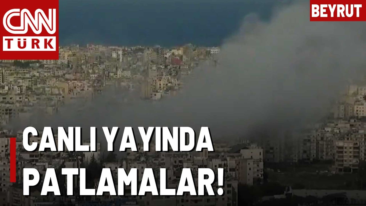 Canlı Yayında Beyrut'ta Patlamalar! İsrail, Sivil Yerleşim Yerlerini Hedef Aldı!
