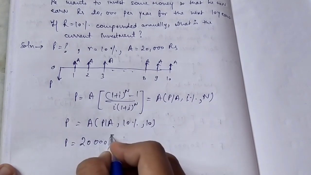 NUMERICAL 2 Present Worth Analysis | Engineering Economics
