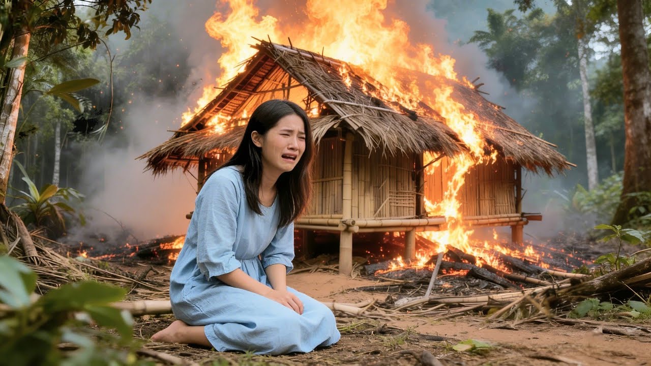 Young woman builds dream home after her bamboo house burns down | From start to finish in 600 days