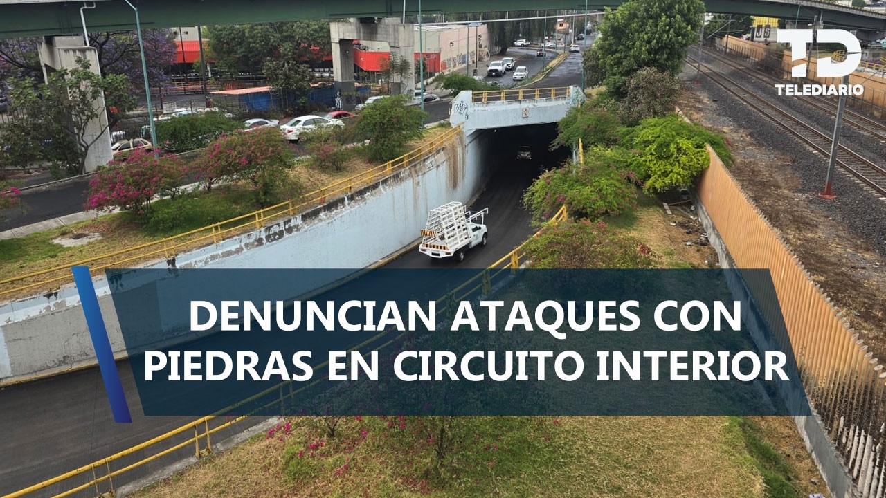 Denuncian ataques con piedras a automovilistas en Circuito Interior de CdMx