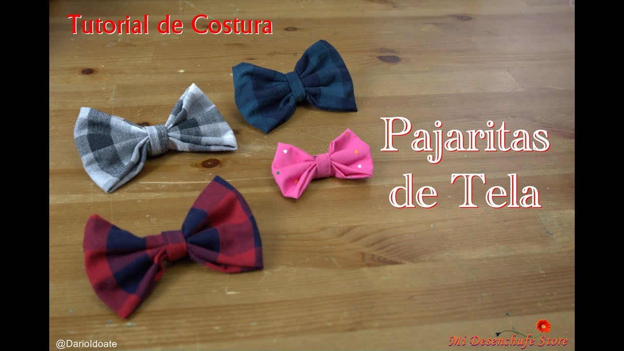 Día 15 - Pajaritas de tela - How to make a bow tie -Calendario de Adviento