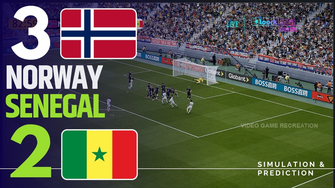 ⚽ Norway 3-2 Senegal Highlights | 2026 World Cup Video Game Simulation/Recreation