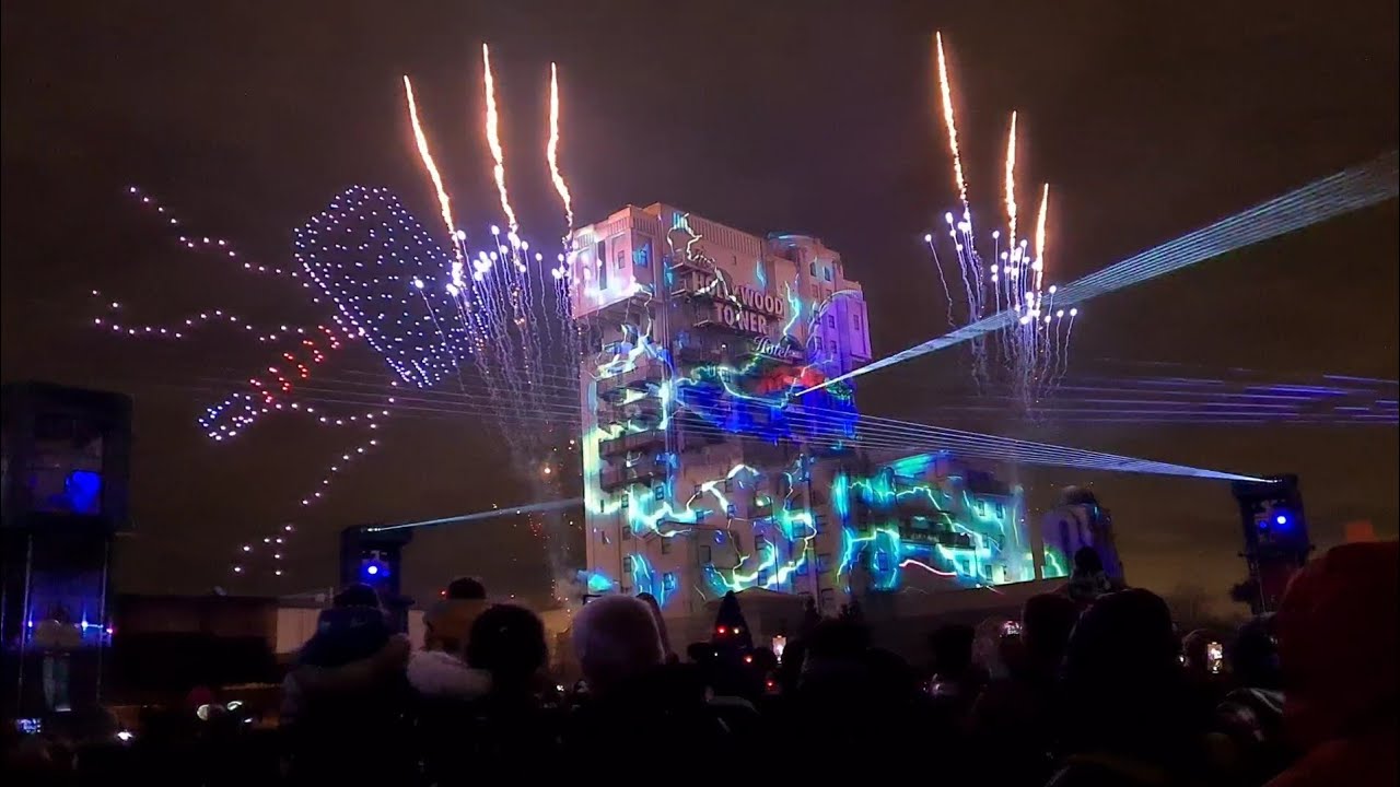 A Few Shots Around Avengers Campus Disneyland Paris including most of the Light Show. Feb 2023