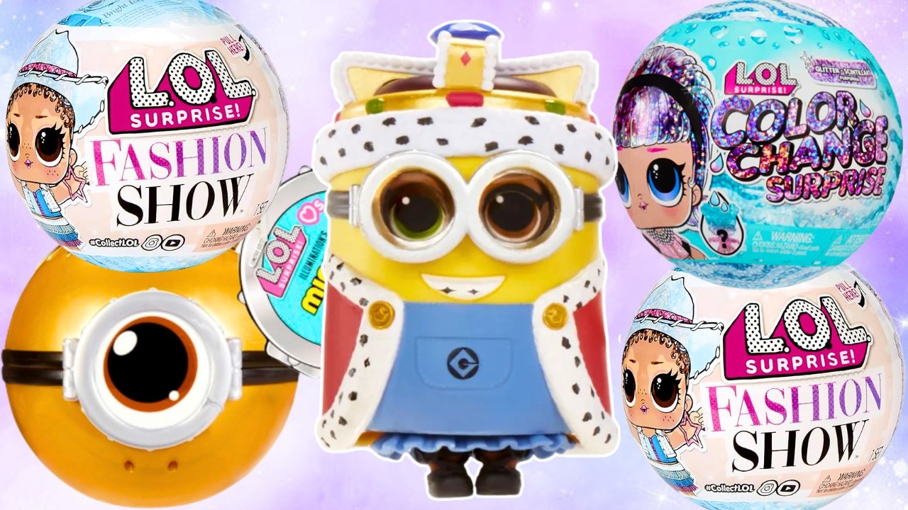 ASMR LOL Surprise Minion Fashion Glitter Color Change Dolls #unboxing