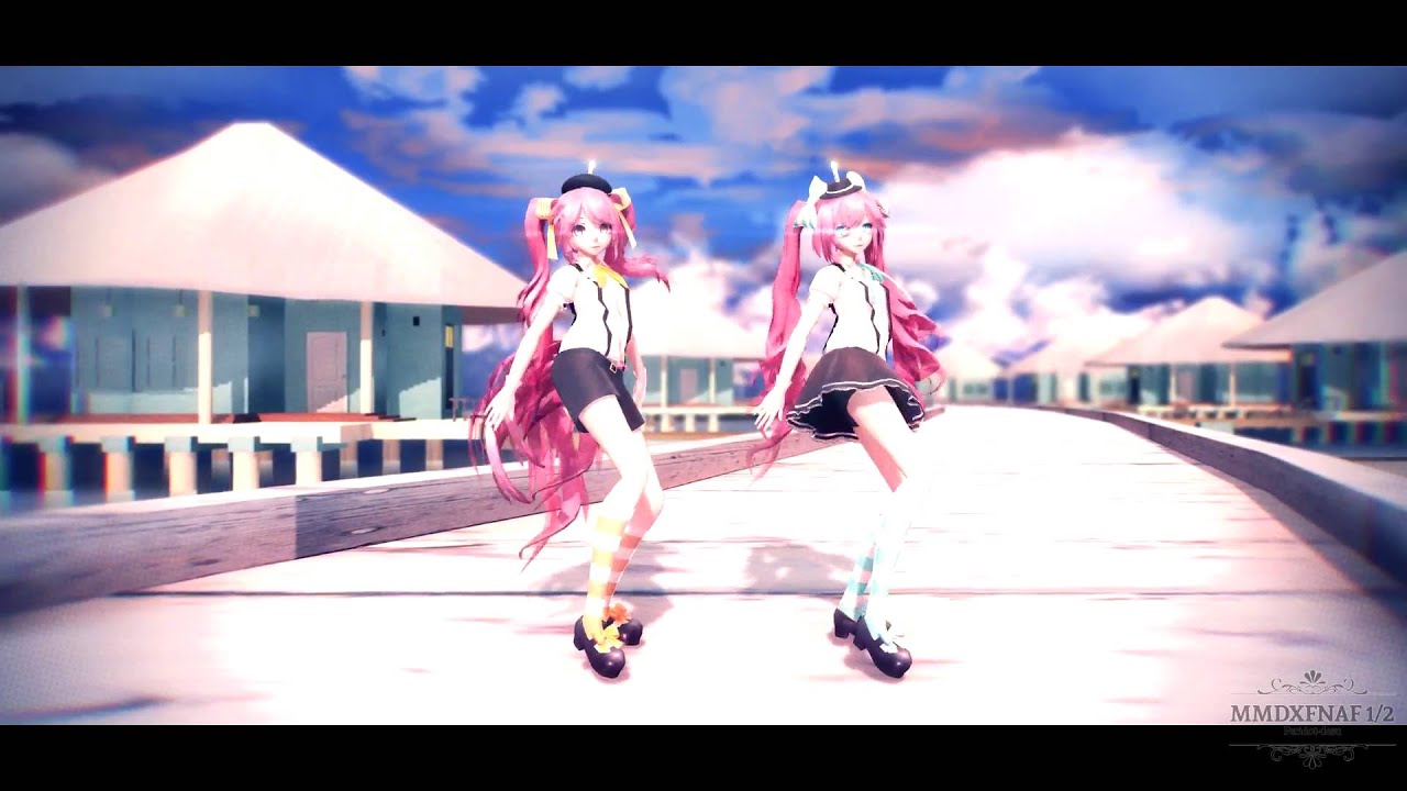 【MMDXFNAF1/2】Charlie & Charlotte MODELS TEST V2『L O V E   S H A K E !』