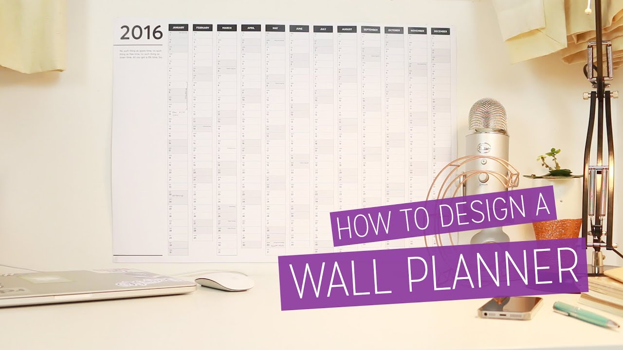DIY 2016 Wall Planner - Design Tutorial  | CharliMarieTV