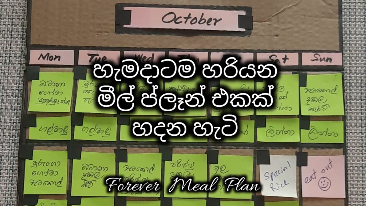 මීල් ප්ලෑන් එක හදන්න සතියක් ගානේ වෙච්ච මහන්සිය අදින් ඉවරයි | Forever Meal Plan Guide | Sinhala