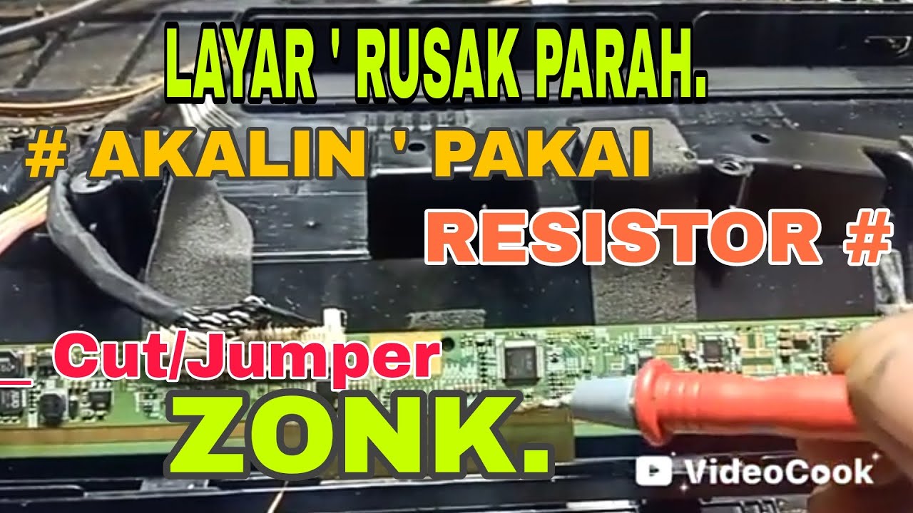 Mengakalin Tv Led Polytron PLD32D710 Rusak Layar Parah Gambar Bergetar,Berubah ungu dan dobel