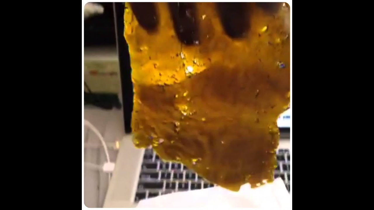 Slab Of Sour Diesel Shatter Wax BHO - Huge Dab On Deck