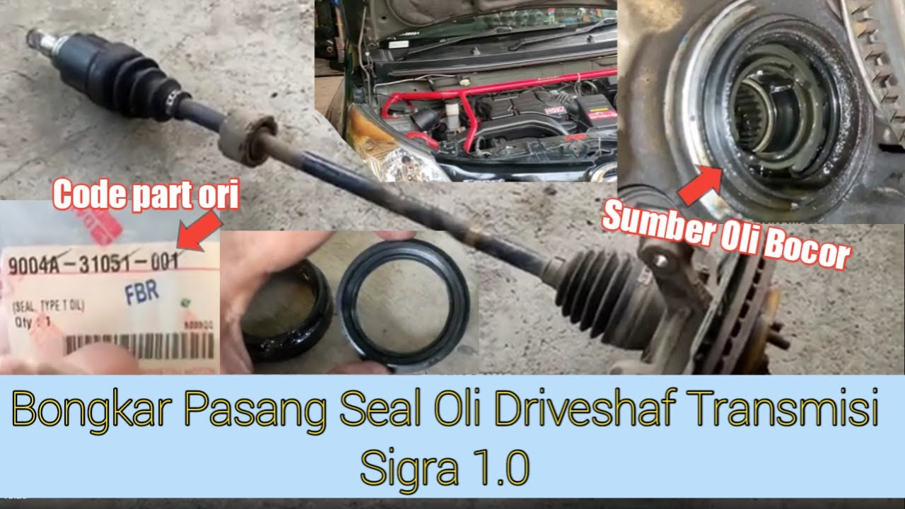 Bongkar Dan Ganti seal Drive shaft transmisi mobil sigra 1000cc Yang Sudah Bocor