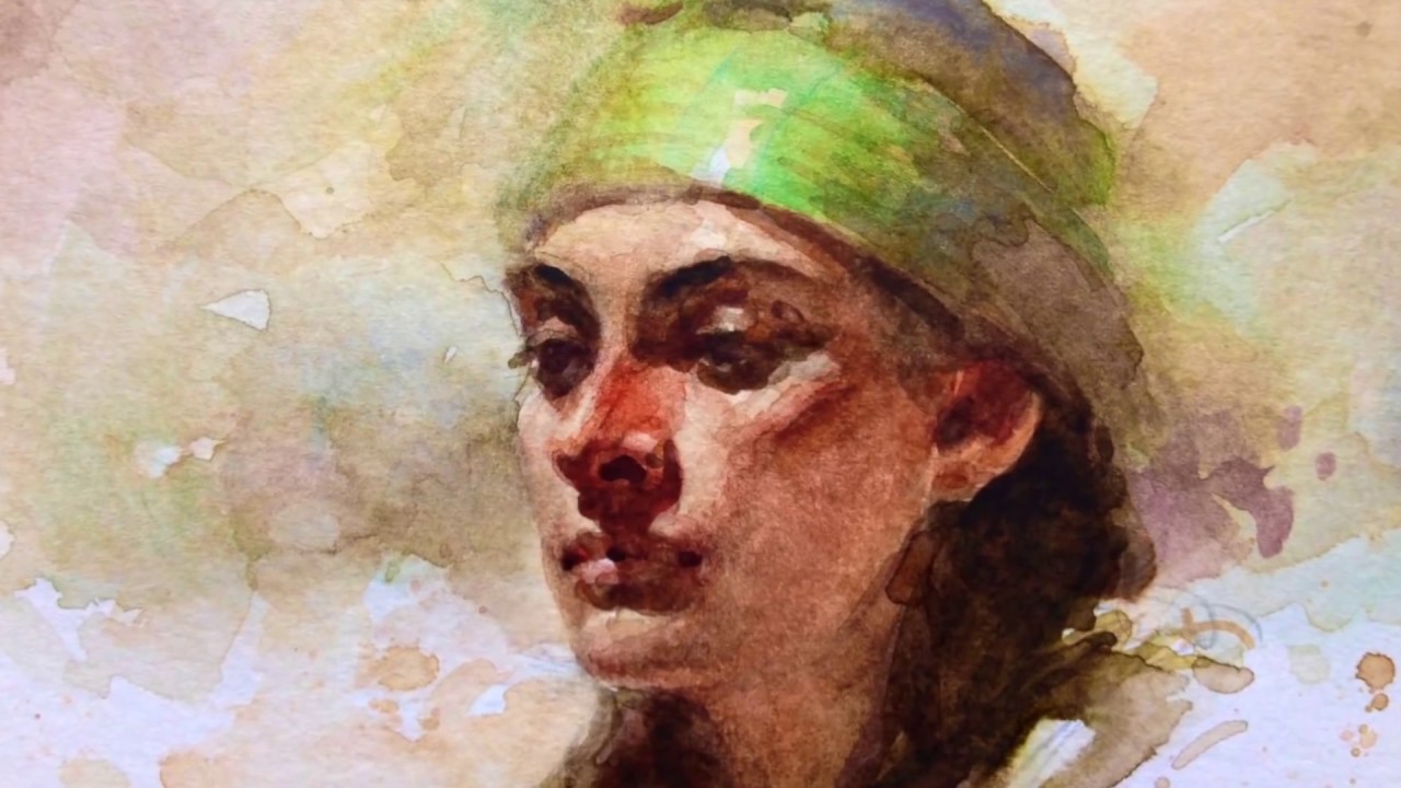 Zimou Tan | Art | Watercolor portrait painting demo.