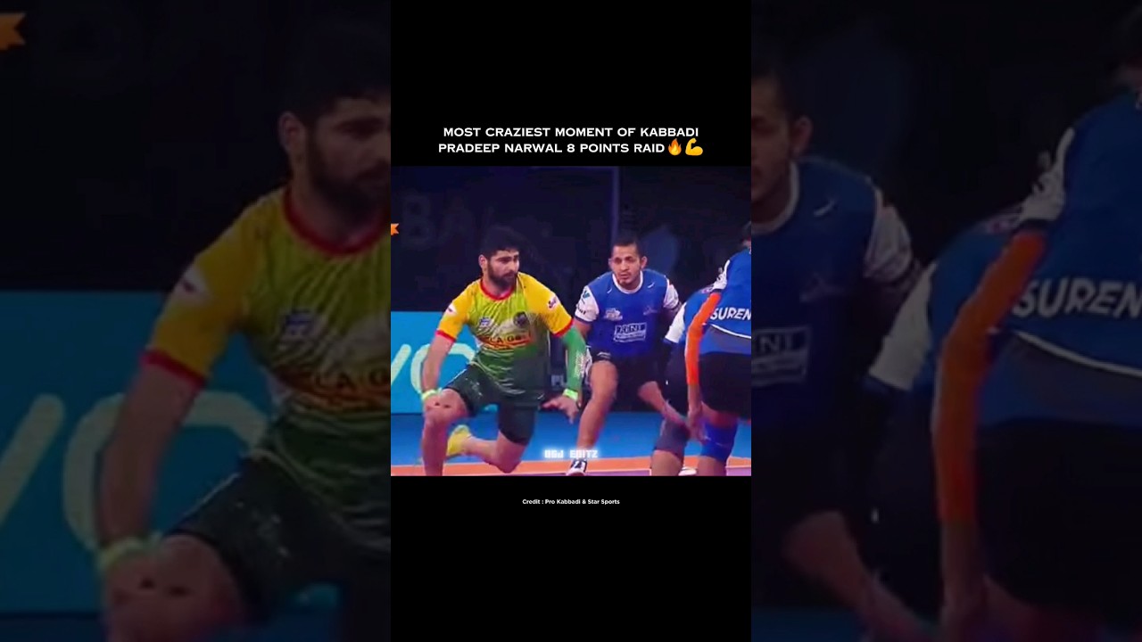 Pardeep Narwal attitude status🔥 😎 | Pkl 8 points raid💀 | #shorts#ytshorts#kabbadi#pkl#pardeepnarwal