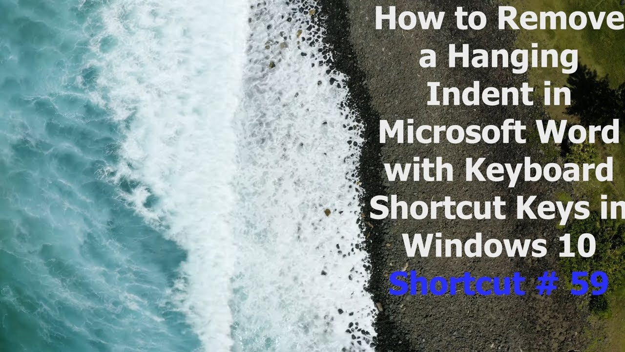 How to Remove a Hanging Indent with Keyboard | Microsoft Word Keyboard Shortcut for Windows 10 & 11