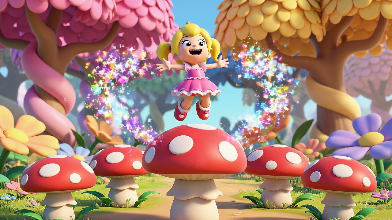 Baby Peach e Mario tropeçaram num cogumelo | Canções Infantis e Rimas para Crianças