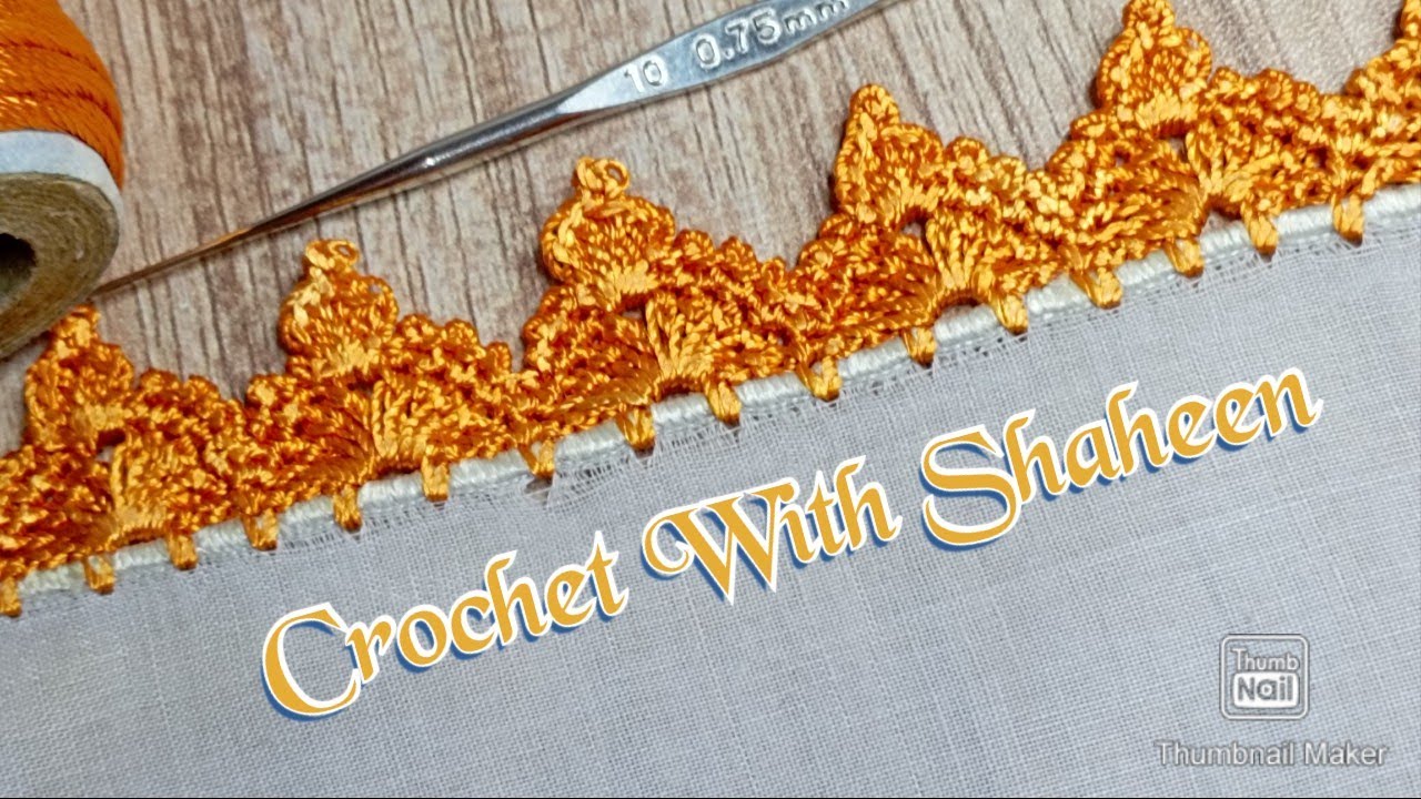 Crochet dupata lace design/ Crochet tutorial 