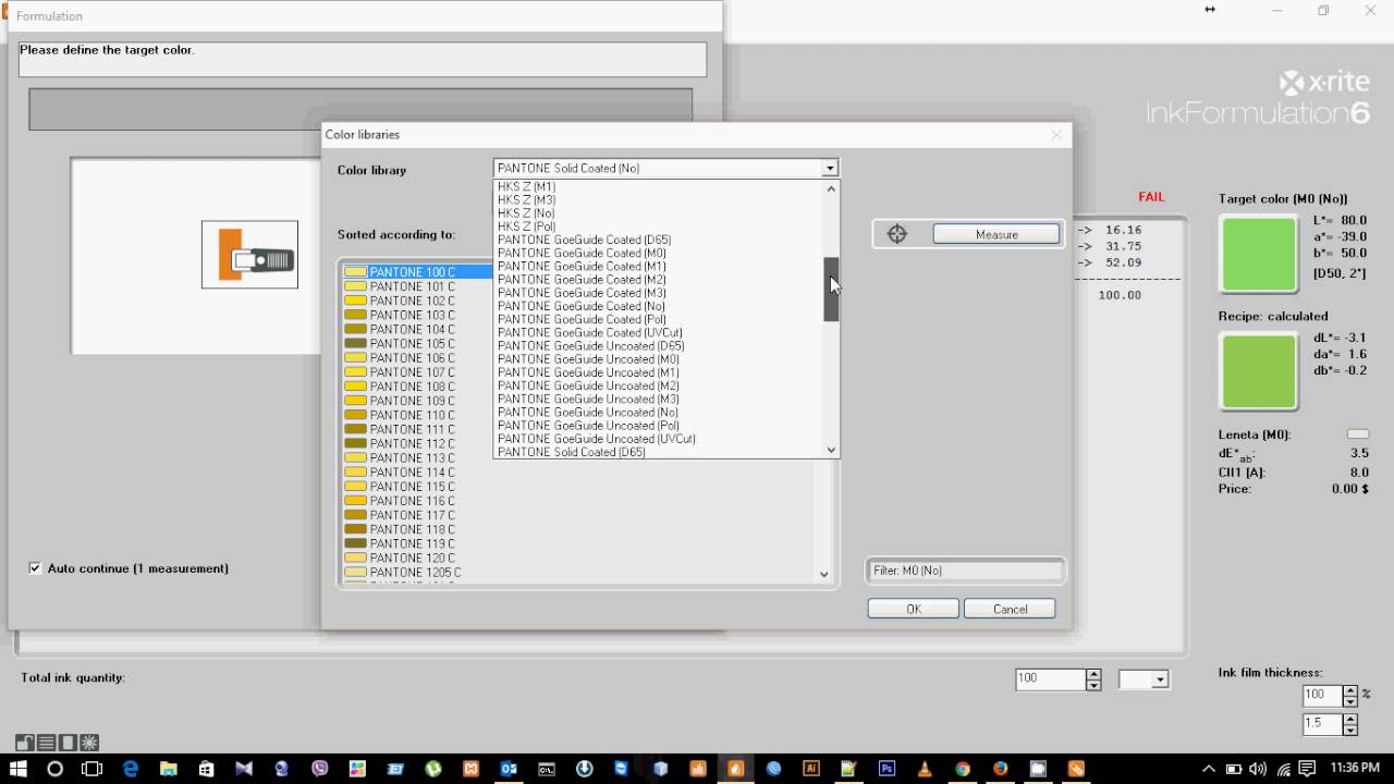 Xrite Ink Formulation Software Demo