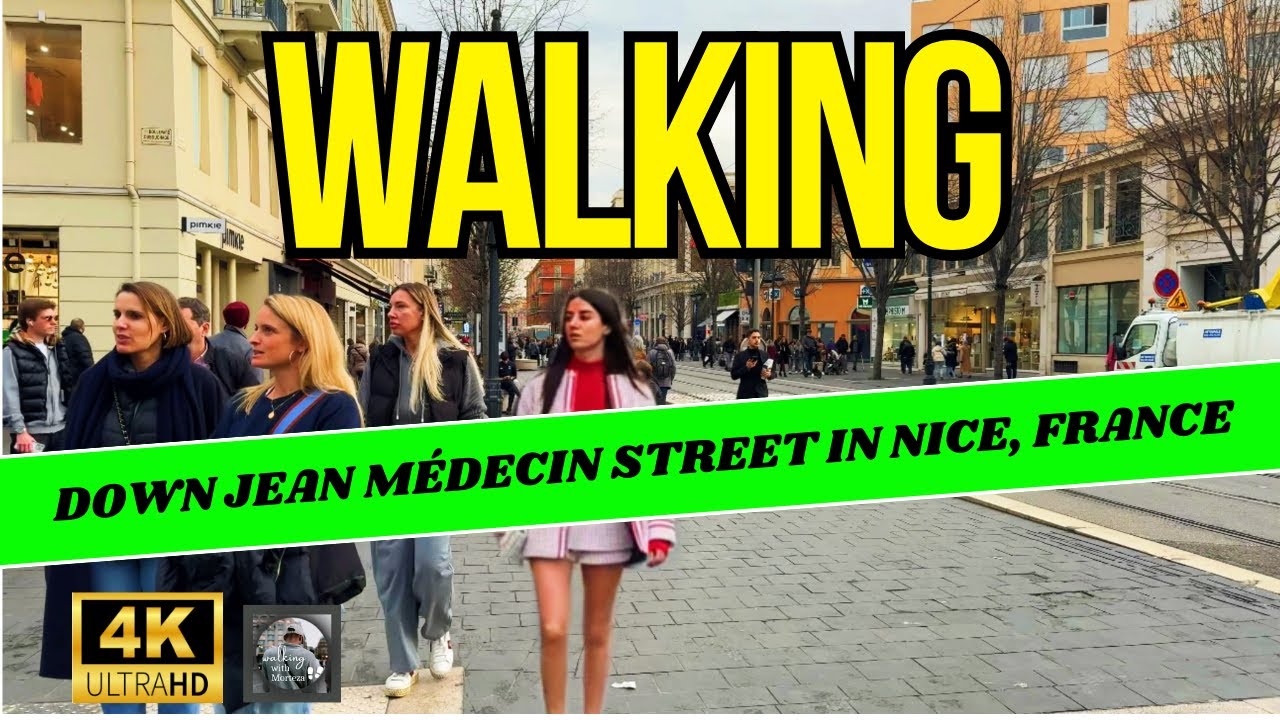 ✅Незабываемая прогулка: живописное великолепие улицы Жана Медсена в Ницце, Франция, 4k, 60