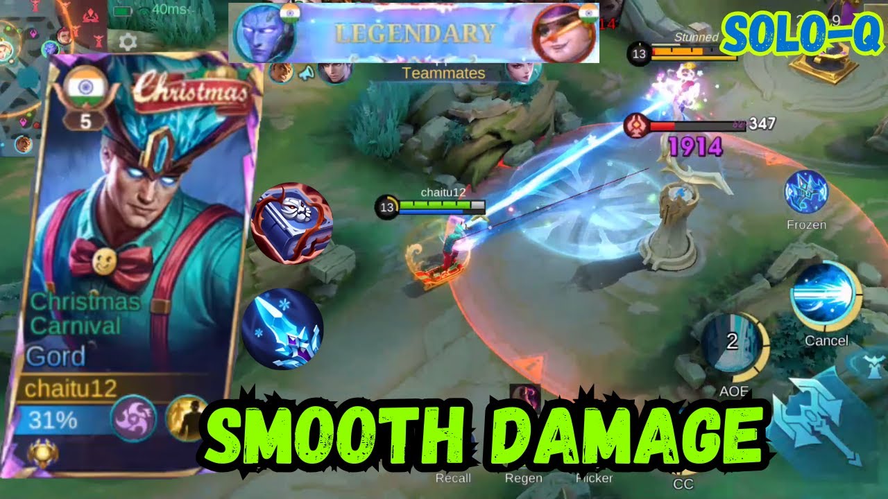 Overpowered Gord || One Hit build - Smooth Damage | MLBB Epic Moments