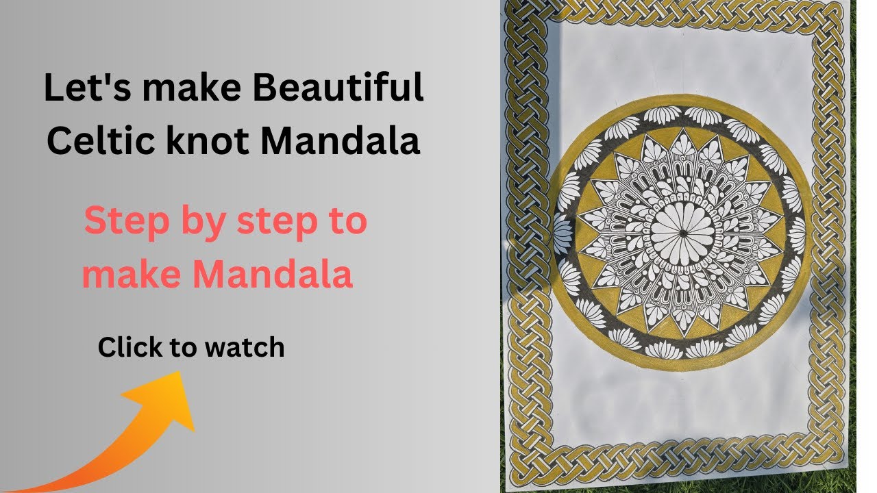 How to draw Celtic knot mandala [let's draw Celtic circular mandala step by step for beginners]