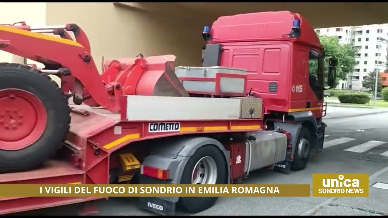 I vigili del fuoco di Sondrio in Emilia Romagna