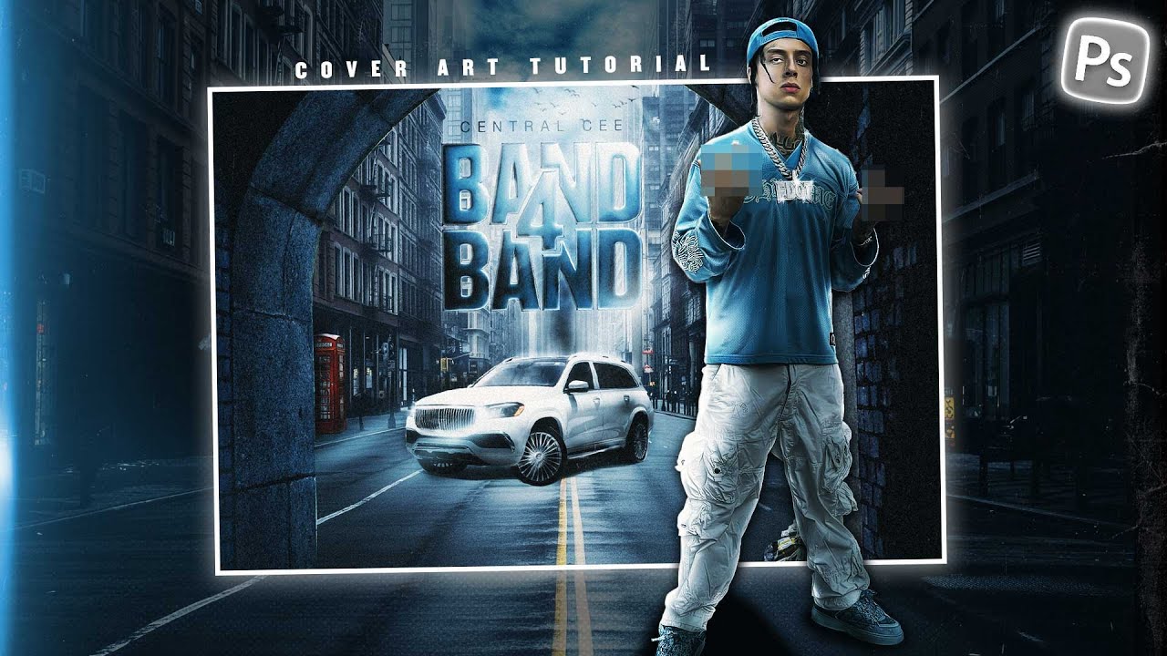 Create a AI RAP Cover Art | Photoshop TUTORIAL | Central Cee GFX