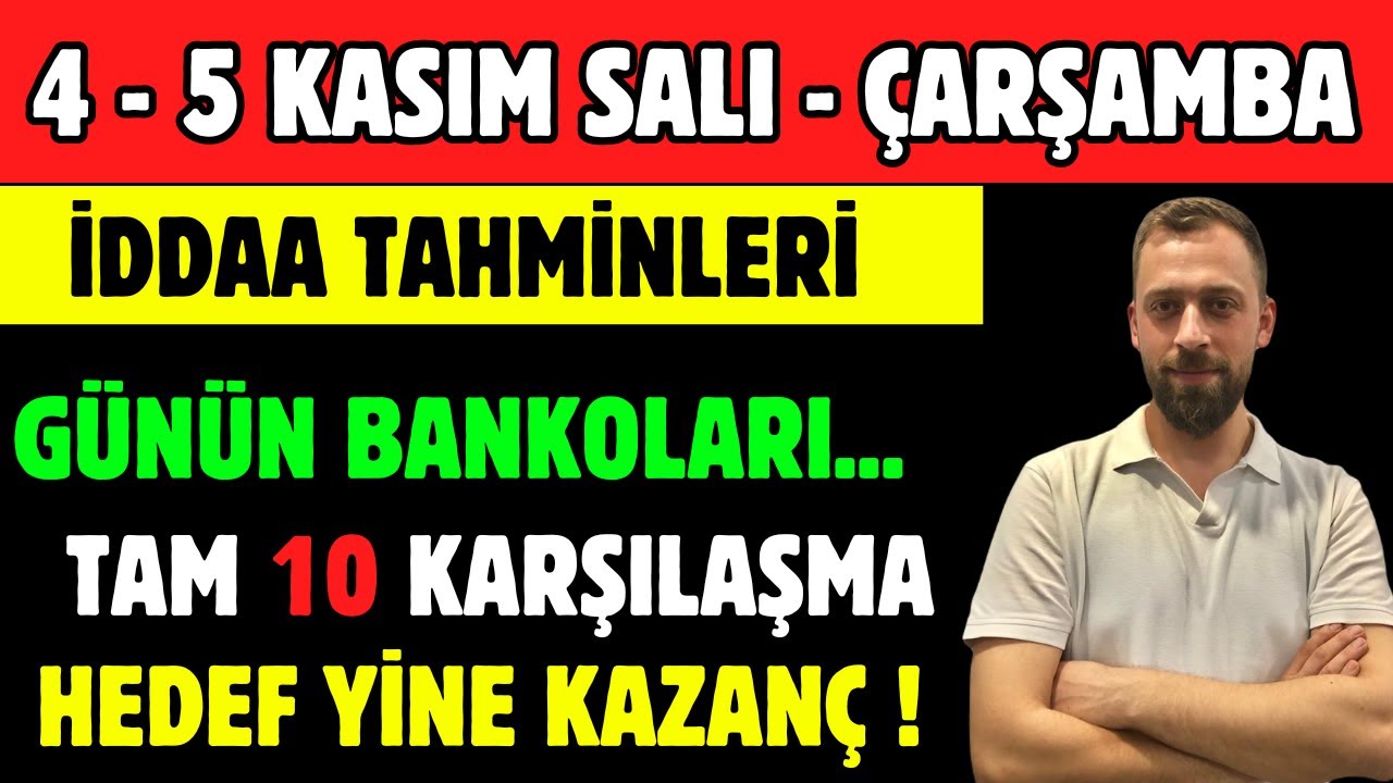 ✅💥ŞAMPİYONLAR LİGİNİN BANKOLARI! | 4 Kasım Salı ve 5 Kasım &Ccedil;arşamba 2025 İddaa Tahminleri