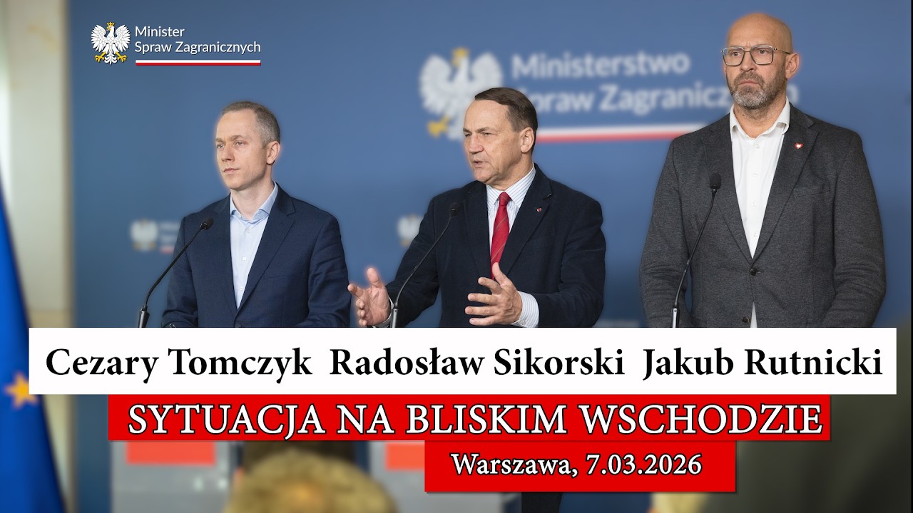 Konferencja prasowa - spotkanie zespołu koordynacyjnego ws sytuacji na Bliskim Wschodzie, 7.03.2026