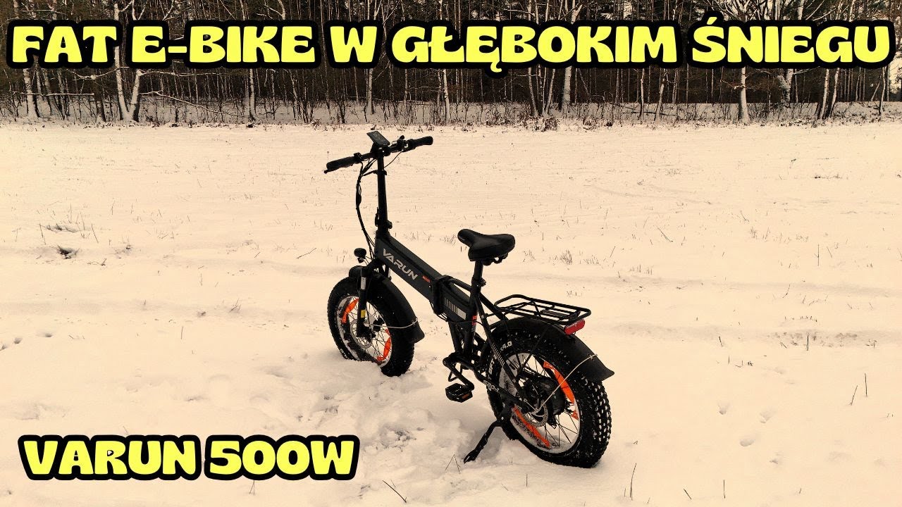 Elektryczny rower w kopnym śniegu daje radę 😁 #marcelbike