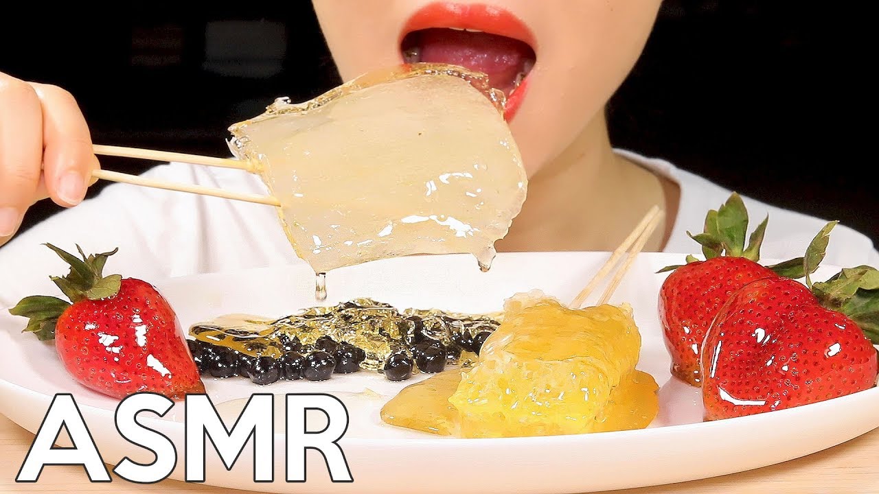 Most Popular ASMR Foods *CANDIED* 알로에,벌집꿀,딸기,타피오카펄 탕후루 먹방 | MINEE EATS