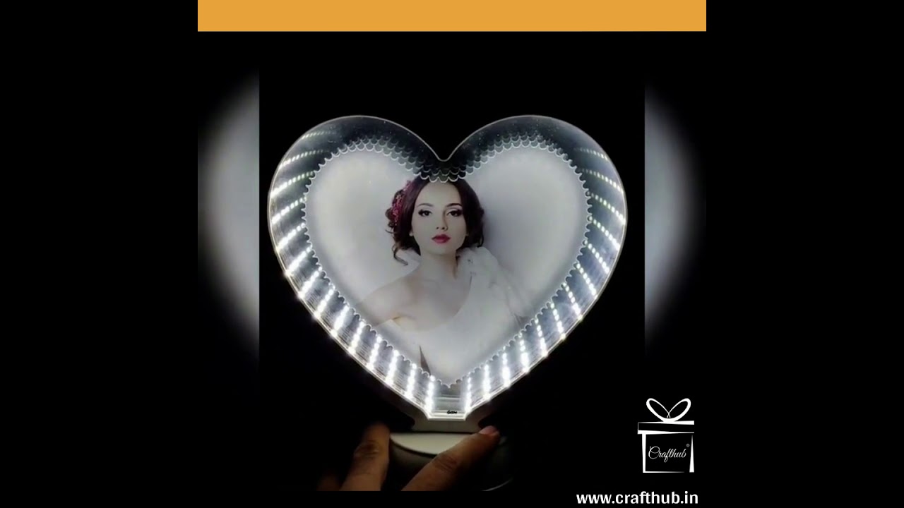 CUSTOMIZE HEART MAGIC MIRROR 3D HEART|| Crafthub || 