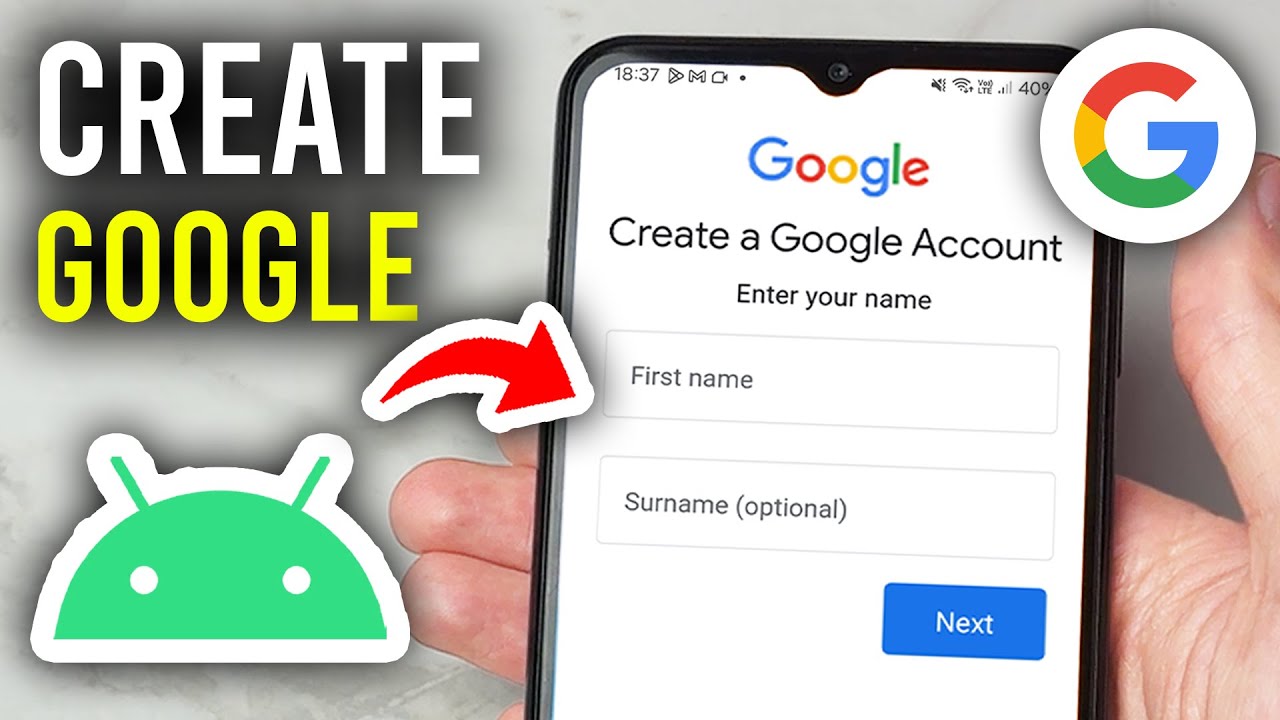 How To Create Google Account On Android Phone - Step By Step