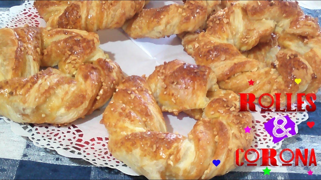 Rolls en corona con hojaldre