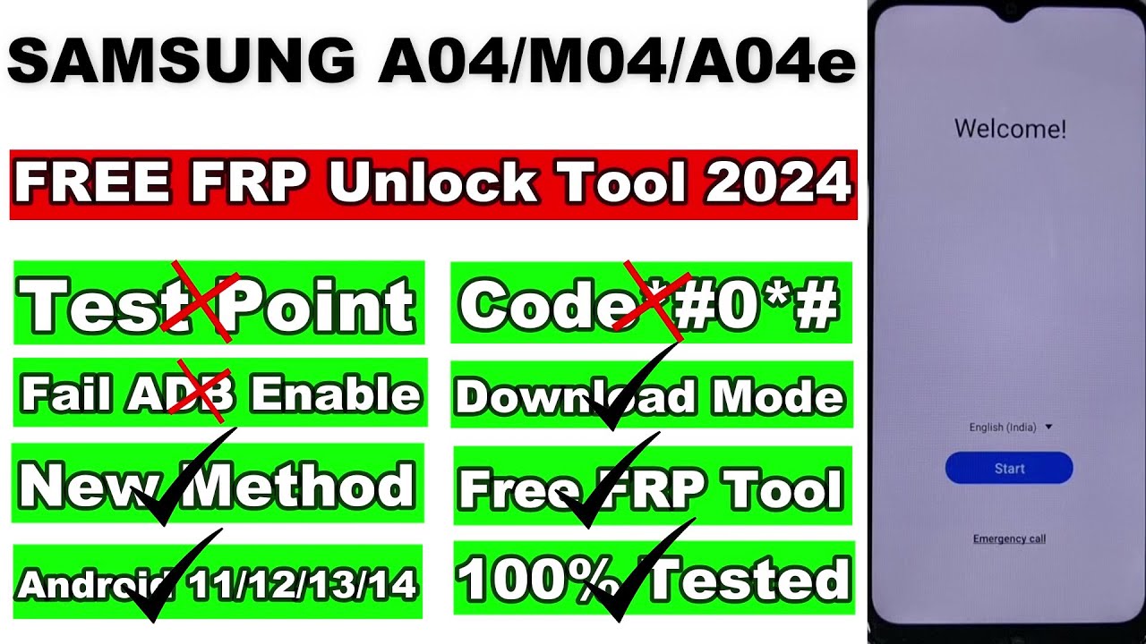 Samsung A04/M04/A04e FRP Bypass With PC | FREE FRP Unlock Tool 2024 No Test Point | No *#0*#